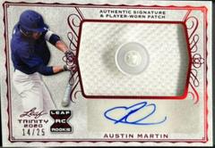 Austin Martin [Red] #PA-AM1 Baseball Cards 2020 Leaf Trinity Patch Autographs Prices