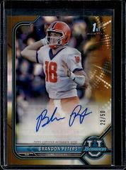 Brandon Peters [Gold Refractor] Football Cards 2021 Bowman University Chrome Autographs Prices