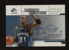 Kevin Garnett #AS-KG Basketball Cards 2003 SP Signature Authentic Signature Prices