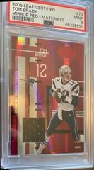 Tom Brady [Mirror Red Materials] #70 Football Cards 2005 Leaf Certified Materials Prices