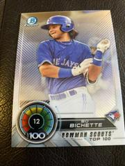 Bo Bichette #BTP-12 Baseball Cards 2018 Bowman Scouts' Top 100 Prices