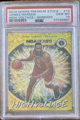 James Harden [Shimmer] #19 Basketball Cards 2019 Panini Hoops Premium Stock High Voltage Prices