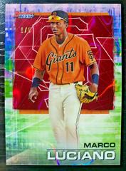 Marco Luciano [Red Lava Refractor] #20 Baseball Cards 2021 Bowman’s Best Prices