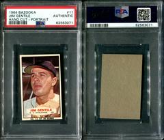 Jim Gentile [Hand Cut Portrait] #11 Baseball Cards 1964 Bazooka Prices