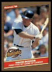Wade Boggs #11 Baseball Cards 1986 Donruss Highlights Prices