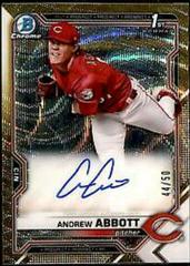 Andrew Abbott [Gold Wave Refractor] #CDA-AA Baseball Cards 2021 Bowman Draft Pick Chrome Autographs Prices
