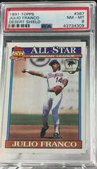 Julio Franco #387 Baseball Cards 1991 Topps Desert Shield Prices