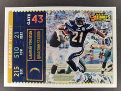 LaDainian Tomlinson [Gold] Football Cards 2022 Panini Contenders Game Day Ticket Prices