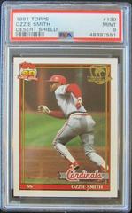 Ozzie Smith #130 Baseball Cards 1991 Topps Desert Shield Prices