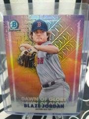 Blaze Jordan [Orange Refractor] Baseball Cards 2021 Bowman Chrome Mega Box Mojo Dawn of Glory Prices
