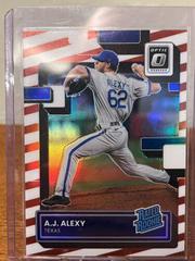 A. J. Alexy [Freedom] #61 Baseball Cards 2022 Panini Donruss Optic Prices