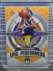 Magic Johnson [Orange Fluorescent] Basketball Cards 2021 Panini Mosaic Epic Performers Prices