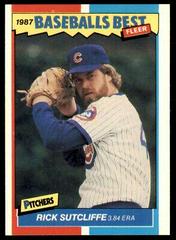 Rick Sutcliffe #41 Baseball Cards 1987 Fleer Baseball's Best Prices