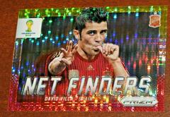 David Villa [Yellow and Red Pulsar] Soccer Cards 2014 Panini Prizm World Cup Net Finders Prices