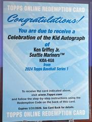 Ken Griffey Jr. #KIDA-KG8 Baseball Cards 2024 Topps Celebration of the Kid Autograph Prices