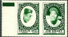 Charlie Neal, Jim Grant Baseball Cards 1961 Topps Stamp Panels Prices