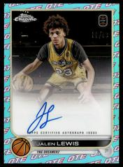 Jalen Lewis [Aqua] #CA-JL2 Basketball Cards 2022 Topps Chrome OTE Overtime Elite Autographs Prices