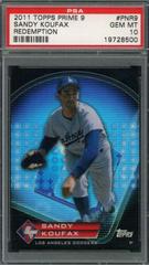 Sandy Koufax Baseball Cards 2011 Topps Prime 9 Redemption Prices