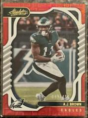 A. J. Brown [Red Squares] #80 Football Cards 2022 Panini Absolute Prices