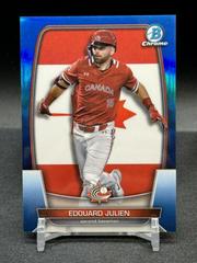 Edouard Julien [Blue] Baseball Cards 2023 Bowman Chrome WBC Flag Refractor Prices