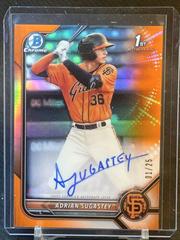 Adrian Sugastey [Orange Refractor] #CPA-AS Baseball Cards 2022 Bowman Chrome Prospect Autographs Prices