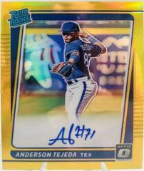 Anderson Tejeda [Gold] Baseball Cards 2021 Panini Donruss Optic Rated Rookie Signatures Prices