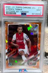 Jurrien Timber [Orange] Soccer Cards 2020 Topps Chrome UEFA Champions League Sapphire Prices