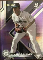 Julio Rodriguez [Purple] #TOP-63 Baseball Cards 2019 Bowman Platinum Top Prospects Prices