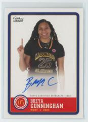 Breya Cunningham [Autograph] #PA-BC Basketball Cards 2023 Topps Chrome McDonald's All American Paper At Event Prices