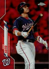 Juan Soto [Red Refractor] Baseball Cards 2020 Topps Chrome Prices