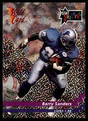 Barry Sanders [Promo 50 Stripe] Football Cards 1992 Wild Card Stat Smashers Prices