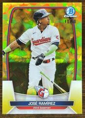 Jose Ramirez [Yellow] #100 Baseball Cards 2023 Bowman Chrome Sapphire Prices