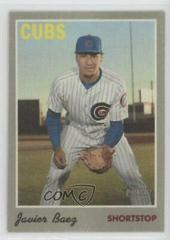 Javier Baez #30 Baseball Cards 2019 Topps Heritage 1970 Cloth Stickers Prices