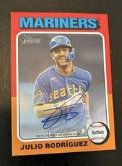 Julio Rodriguez #ROA-JR Baseball Cards 2024 Topps Heritage Real One Autograph Prices
