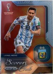Lionel Messi #10 Soccer Cards 2022 Panini Prizm World Cup Scorers Club Prices