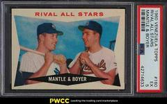 Rival All Stars [Mantle & Boyer] #160 Baseball Cards 1960 Venezuela Topps Prices