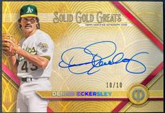 Dennis Eckersley [Red] #GGA-DE Baseball Cards 2022 Topps Tribute Solid Gold Greats Autographs Prices