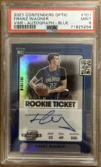 Franz Wagner [Variation Autograph Blue] #101 Basketball Cards 2021 Panini Contenders Optic Prices