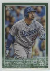 Adrian Gonzalez [Green Refractor] #138 Baseball Cards 2015 Topps Chrome Prices