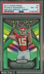 Patrick Mahomes II [Green] #8 Football Cards 2017 Panini Prizm Instant Impact Prices