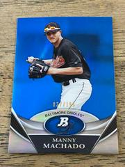 Manny Machado [Blue Refractor] Baseball Cards 2011 Bowman Platinum Prospects Prices