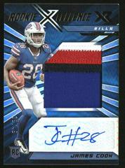James Cook [Blue] Football Cards 2022 Panini XR Rookie Xcellence Autograph Swatches Prices