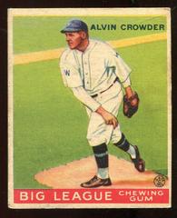 Alvin Crowder #95 Baseball Cards 1933 Goudey Prices