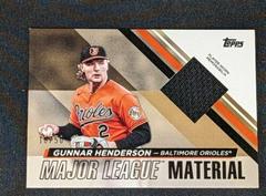 Gunnar Henderson [Gold] #MLM-GH Baseball Cards 2024 Topps Major League Material Prices