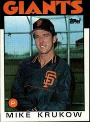 Mike Krukow #752 Baseball Cards 1986 Topps Prices