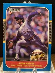 Juan Nieves #1 Baseball Cards 1987 Donruss Highlights Prices