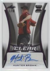 Hunter Brown [Purple] #CA-HB1 Baseball Cards 2020 Leaf Trinity Clear Autographs Prices