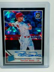 Taylor Ward [Cracked Ice Black] Baseball Cards 2019 Panini Donruss Optic Rated Rookie Signatures Prices