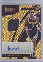 Bones Hyland [Gold Prizm] Basketball Cards 2021 Panini Select Rookie Jersey Autographs Prices