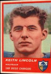 Keith Lincoln #70 Football Cards 1963 Fleer Prices